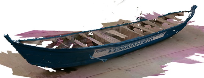 スマートフォンと3Dカメラを用いた漁船の三次元点群データ